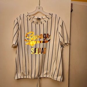 Crop top short sleeve shirt